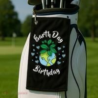 Earth Day Birthday Gift Funny Gift Golf Towel thumb 2