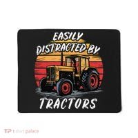 Easily Distracted By Tractors Fun Farmer & Farming Gift Mousepad thumb 0