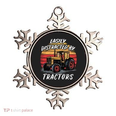 Easily Distracted By Tractors Fun Farmer & Farming Gift Ornament