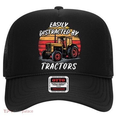 Easily Distracted By Tractors Fun Farmer & Farming Gift Hat
