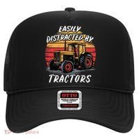 Easily Distracted By Tractors Fun Farmer & Farming Gift Hat thumb 0