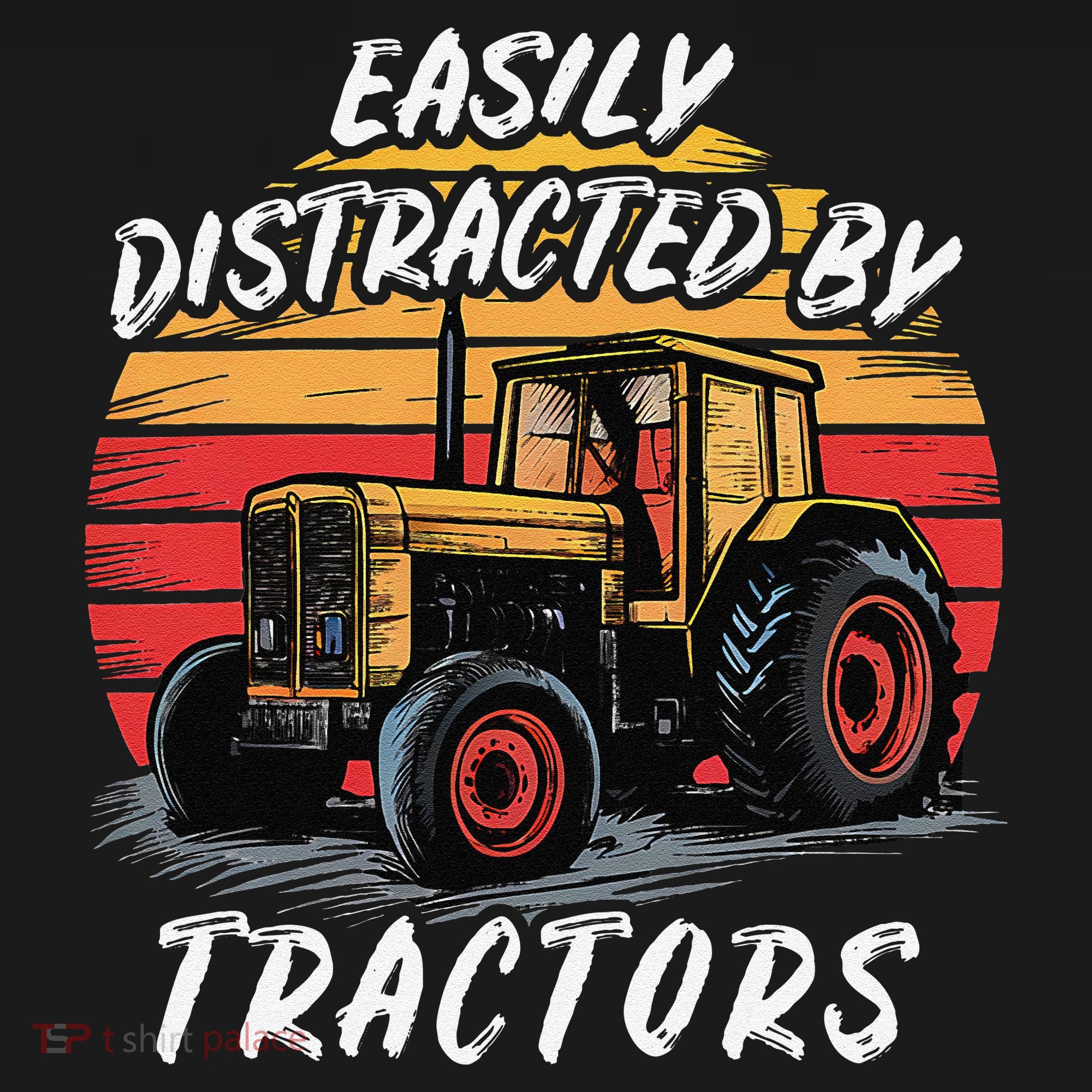 Easily Distracted By Tractors Fun Farmer & Farming Gift Women's Long Sleeve Shirt