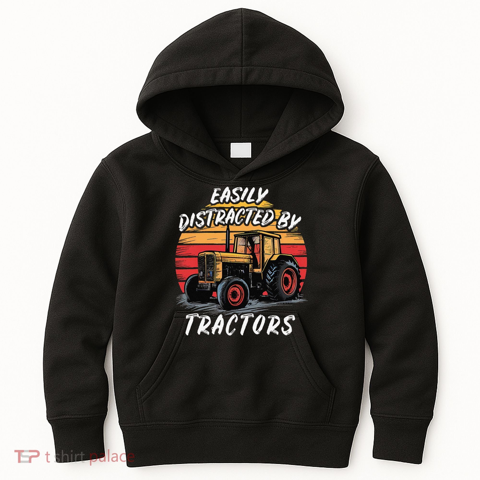 Easily Distracted By Tractors Fun Farmer & Farming Gift Kids Hoodie
