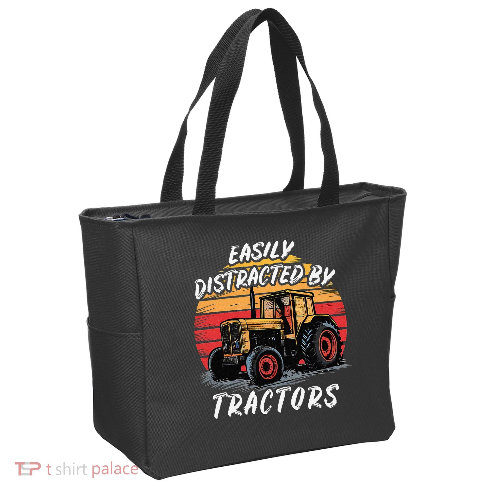Easily Distracted By Tractors Fun Farmer & Farming Gift Tote Bag