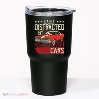 Easily Distracted By Cars Classic Muscle Car Guy Car Lover Tumbler thumb 0