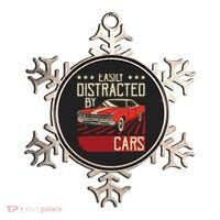 Easily Distracted By Cars Classic Muscle Car Guy Car Lover Ornament thumb 0
