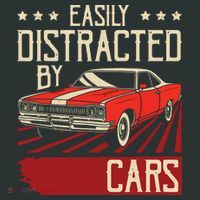 Easily Distracted By Cars Classic Muscle Car Guy Car Lover Baby Bodysuit thumb 2