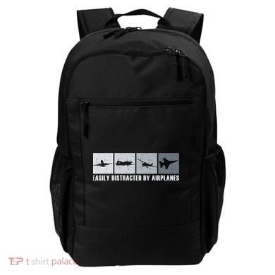 Easily Distracted By Airplanes Aviation Pilot Airplane Cool Gift Backpack
