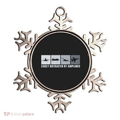 Easily Distracted By Airplanes Aviation Pilot Airplane Cool Gift Ornament