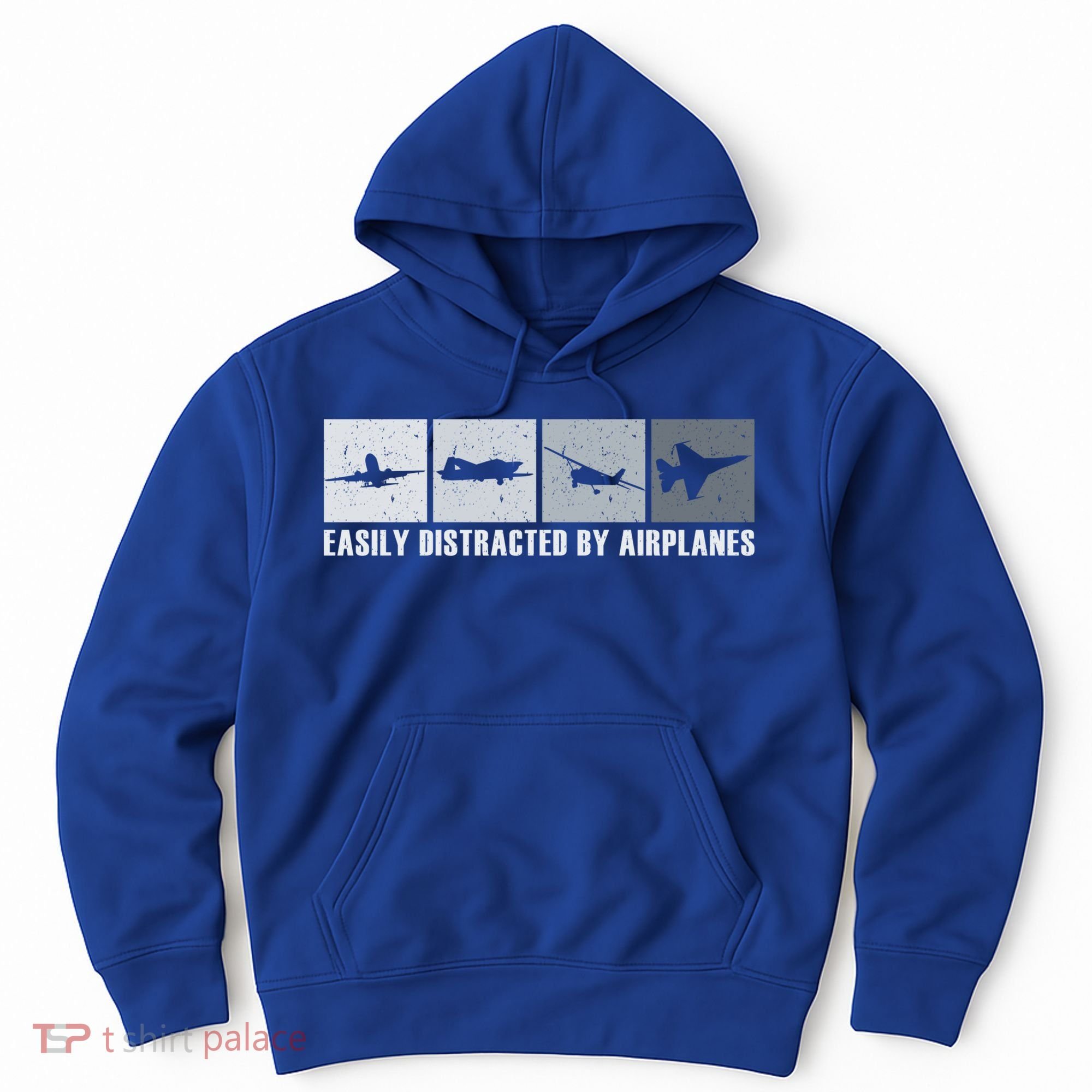 Easily Distracted By Airplanes Aviation Pilot Airplane Cool Gift Hoodie