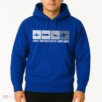 Easily Distracted By Airplanes Aviation Pilot Airplane Cool Gift Hoodie thumb 2