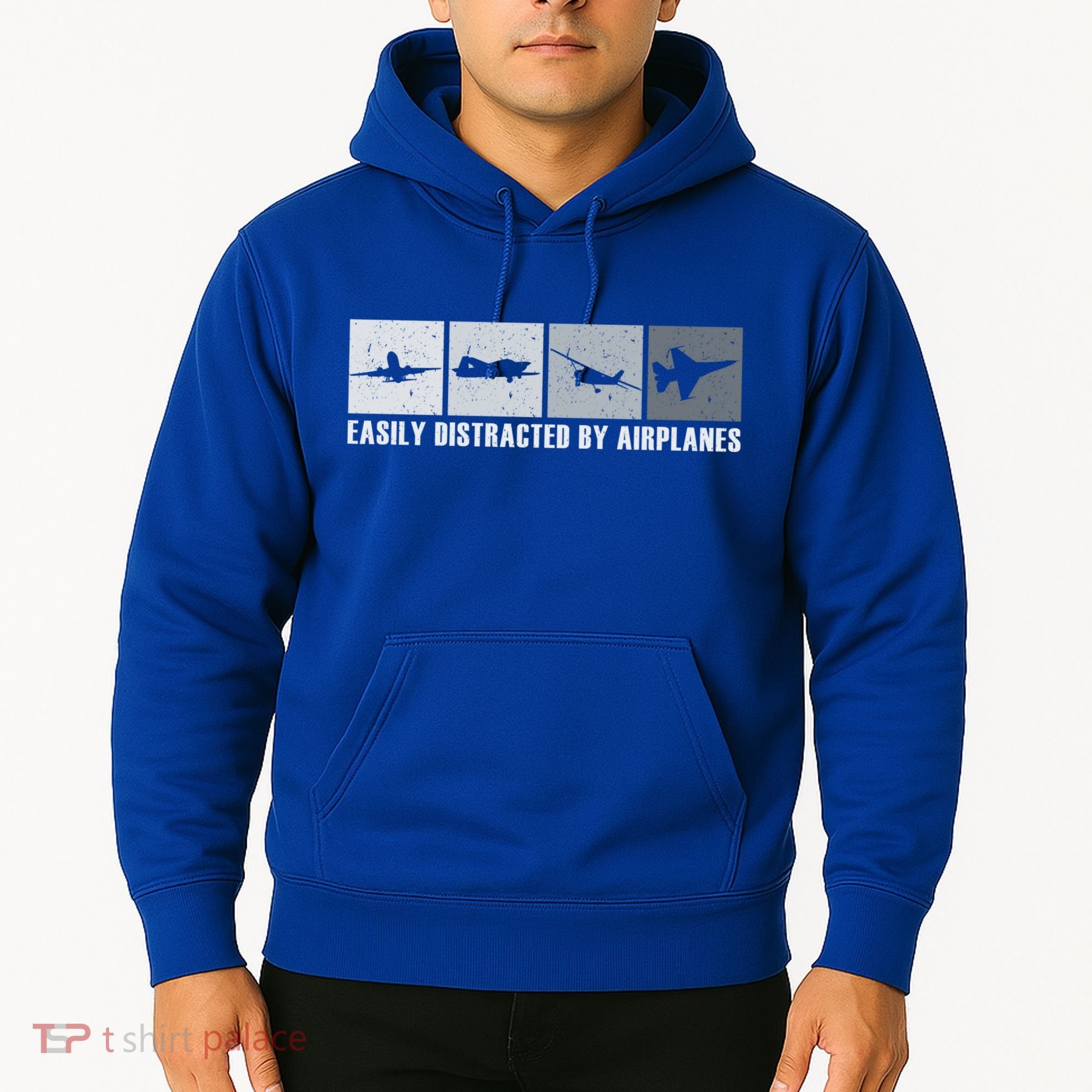 Easily Distracted By Airplanes Aviation Pilot Airplane Cool Gift Hoodie