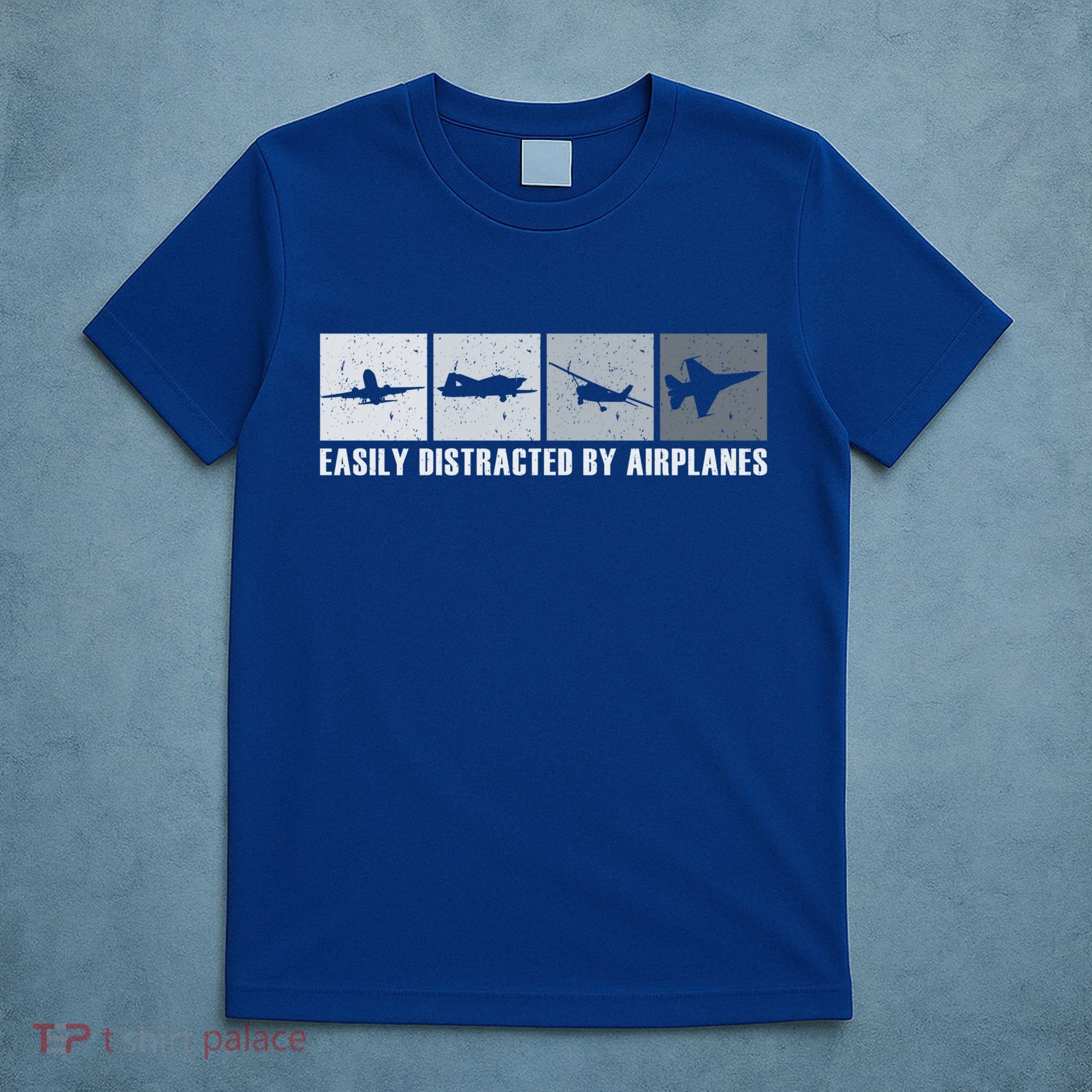 Easily Distracted By Airplanes Aviation Pilot Airplane Cool Gift T-Shirt