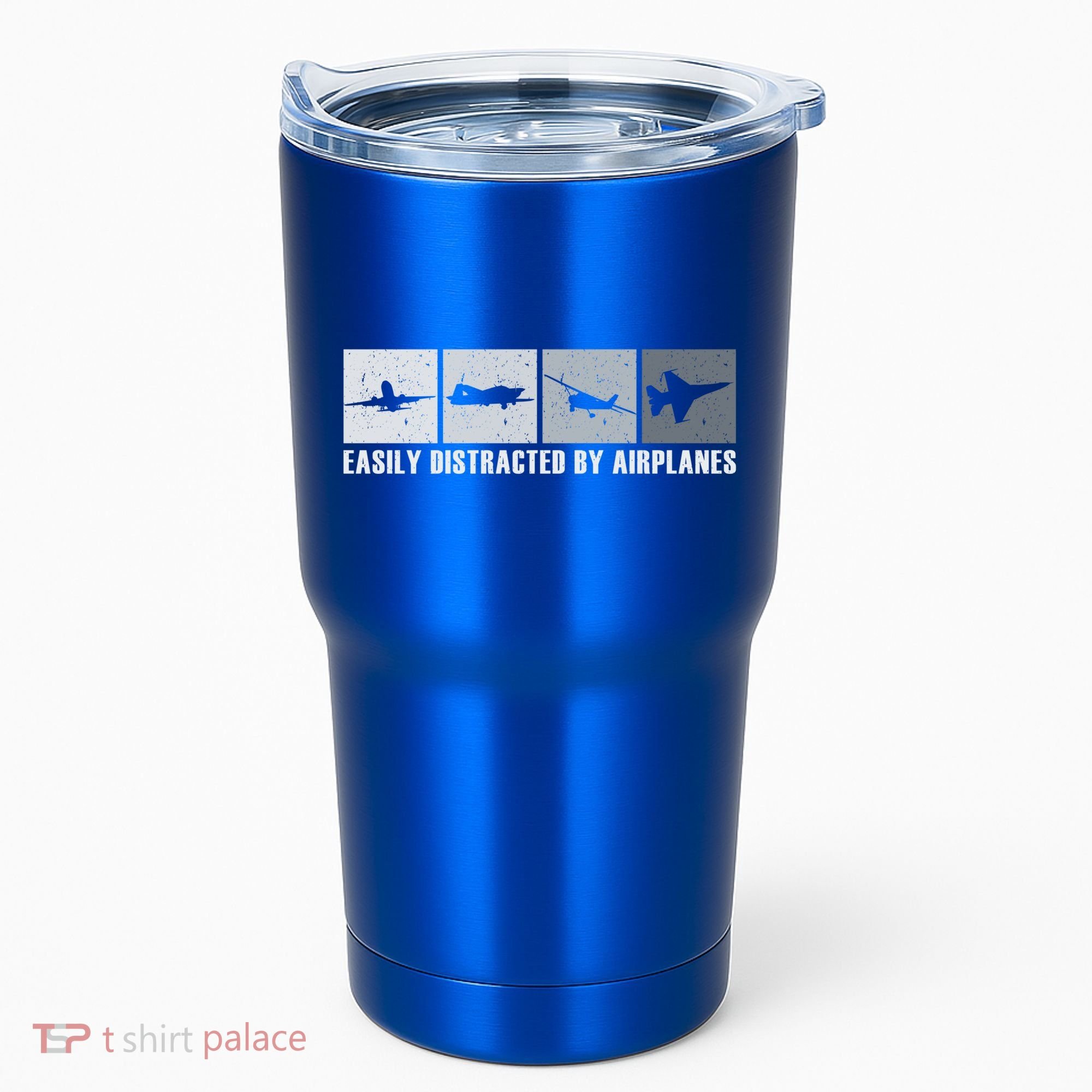 Easily Distracted By Airplanes Aviation Pilot Airplane Cool Gift Tumbler
