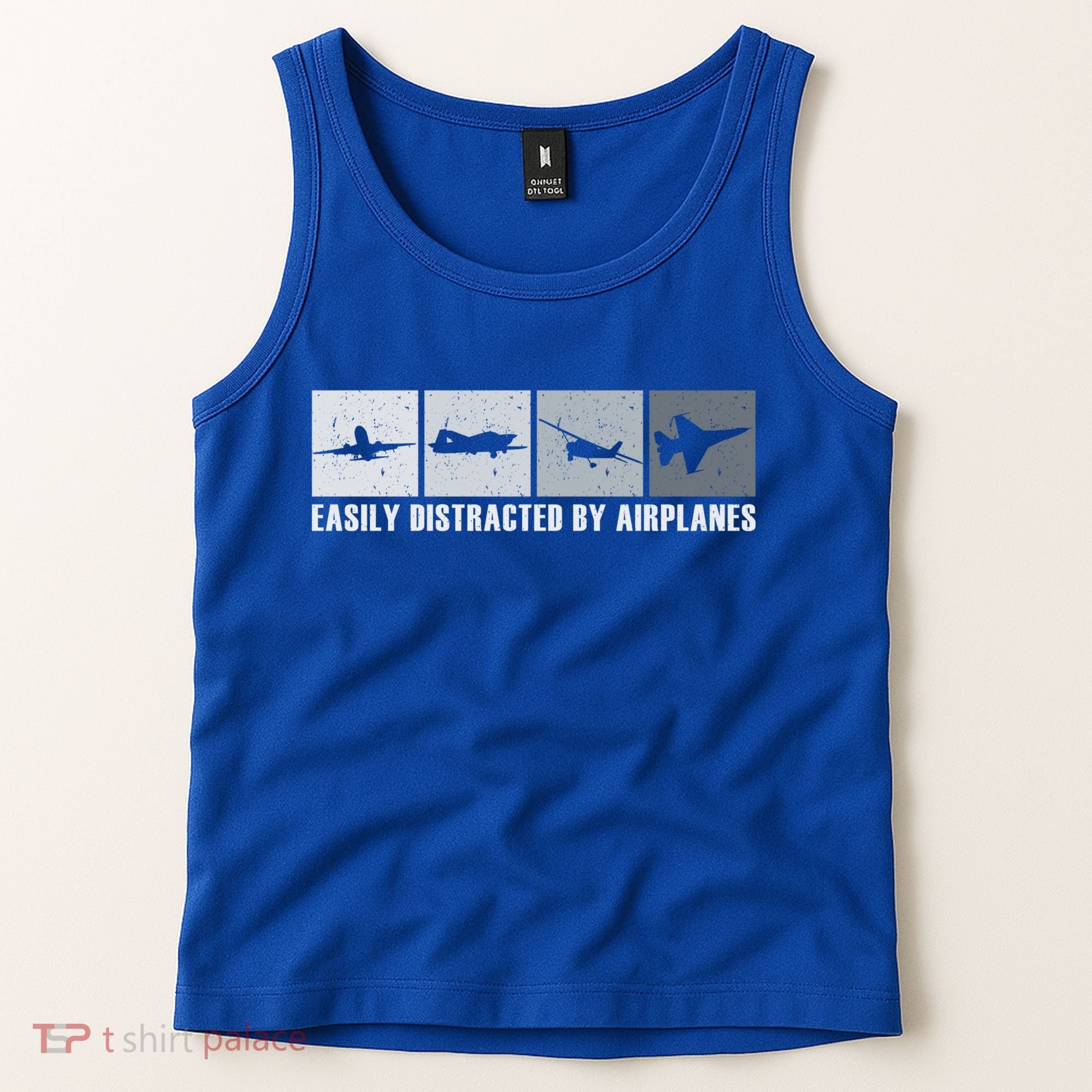 Easily Distracted By Airplanes Aviation Pilot Airplane Cool Gift Tank Top