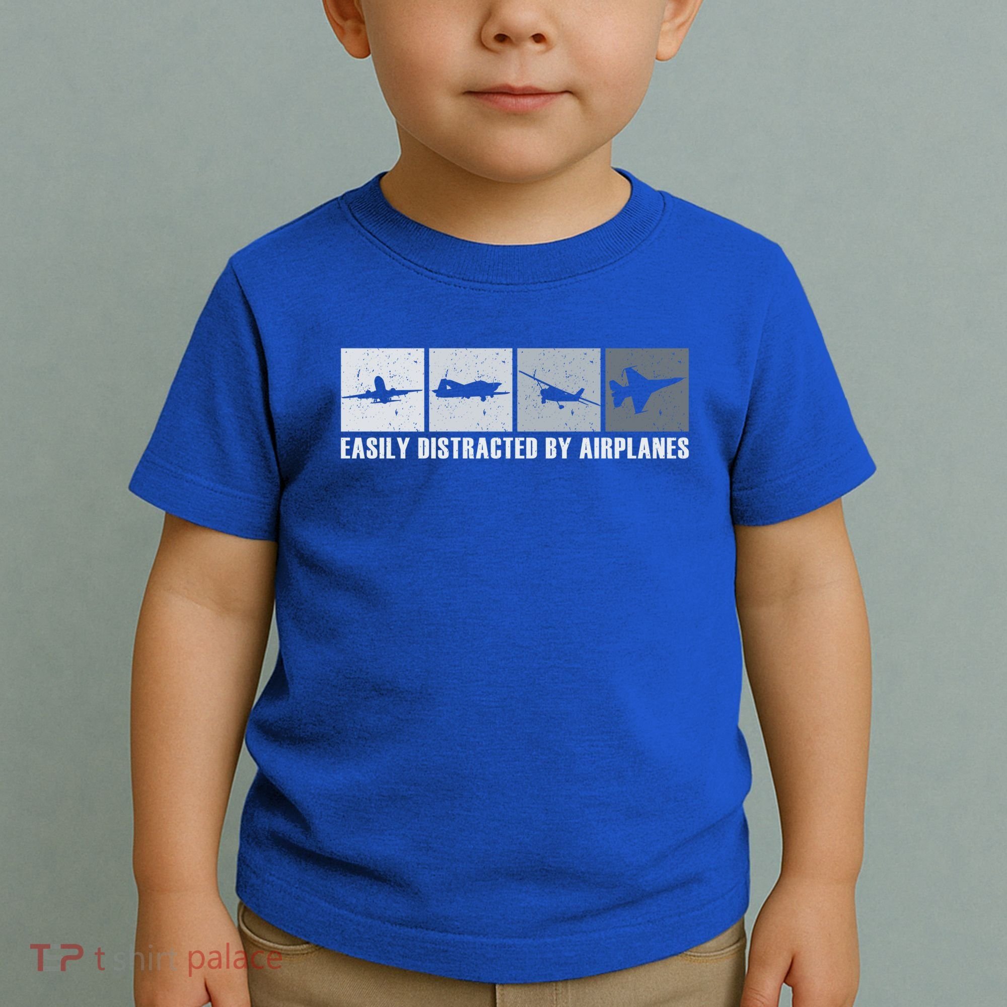 Easily Distracted By Airplanes Aviation Pilot Airplane Cool Gift Toddler T-Shirt