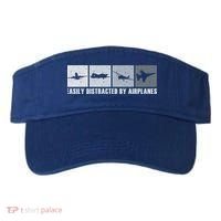 Easily Distracted By Airplanes Aviation Pilot Airplane Cool Gift Visor thumb 0