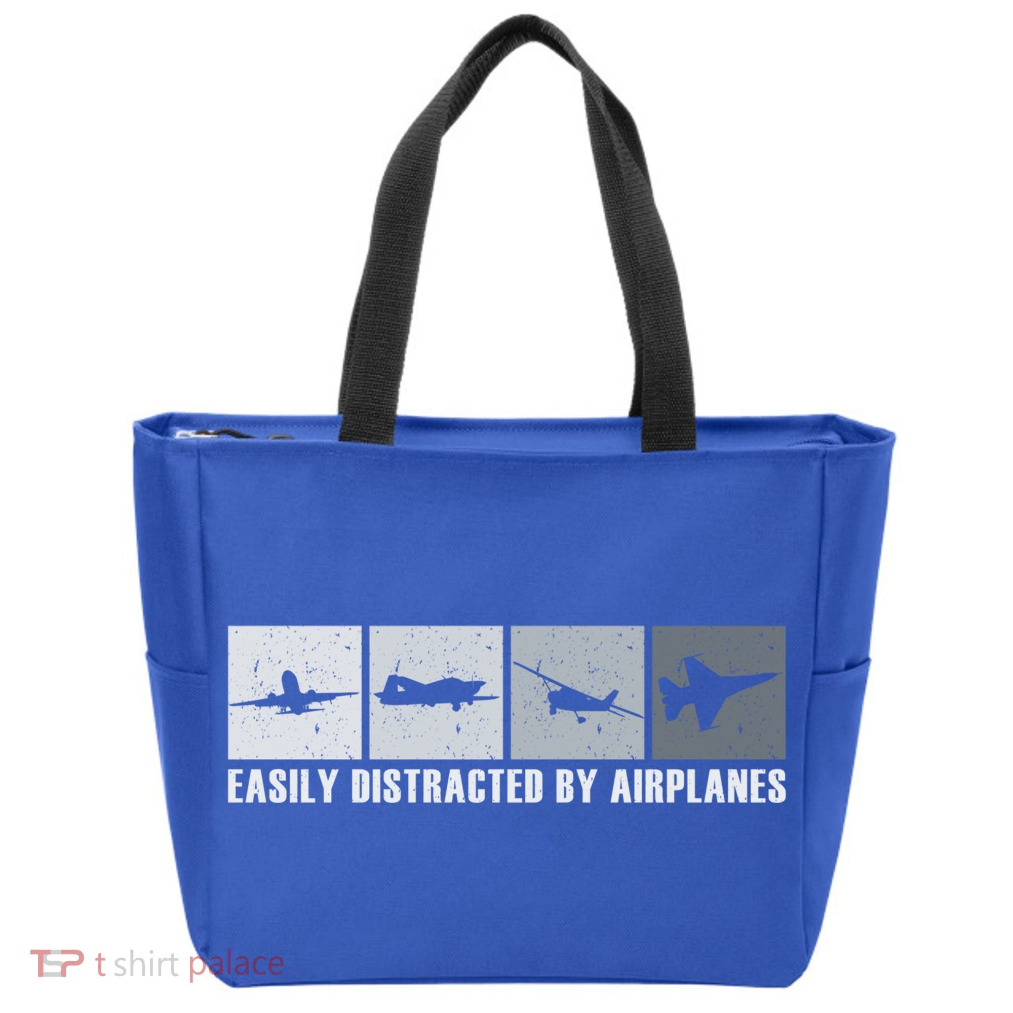 Easily Distracted By Airplanes Aviation Pilot Airplane Cool Gift Tote Bag