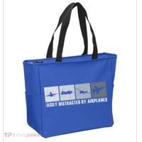 Easily Distracted By Airplanes Aviation Pilot Airplane Cool Gift Tote Bag thumb 2