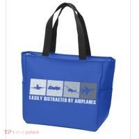 Easily Distracted By Airplanes Aviation Pilot Airplane Cool Gift Tote Bag thumb 3