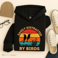 Easily Distracted By Birds Hoodie thumb 4