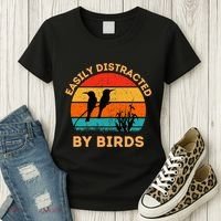 Easily Distracted By Birds Women's T-Shirt thumb 3