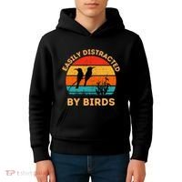 Easily Distracted By Birds Kids Hoodie thumb 4
