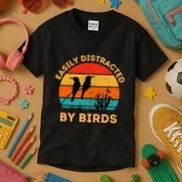 Easily Distracted By Birds Kids T-Shirt thumb 3