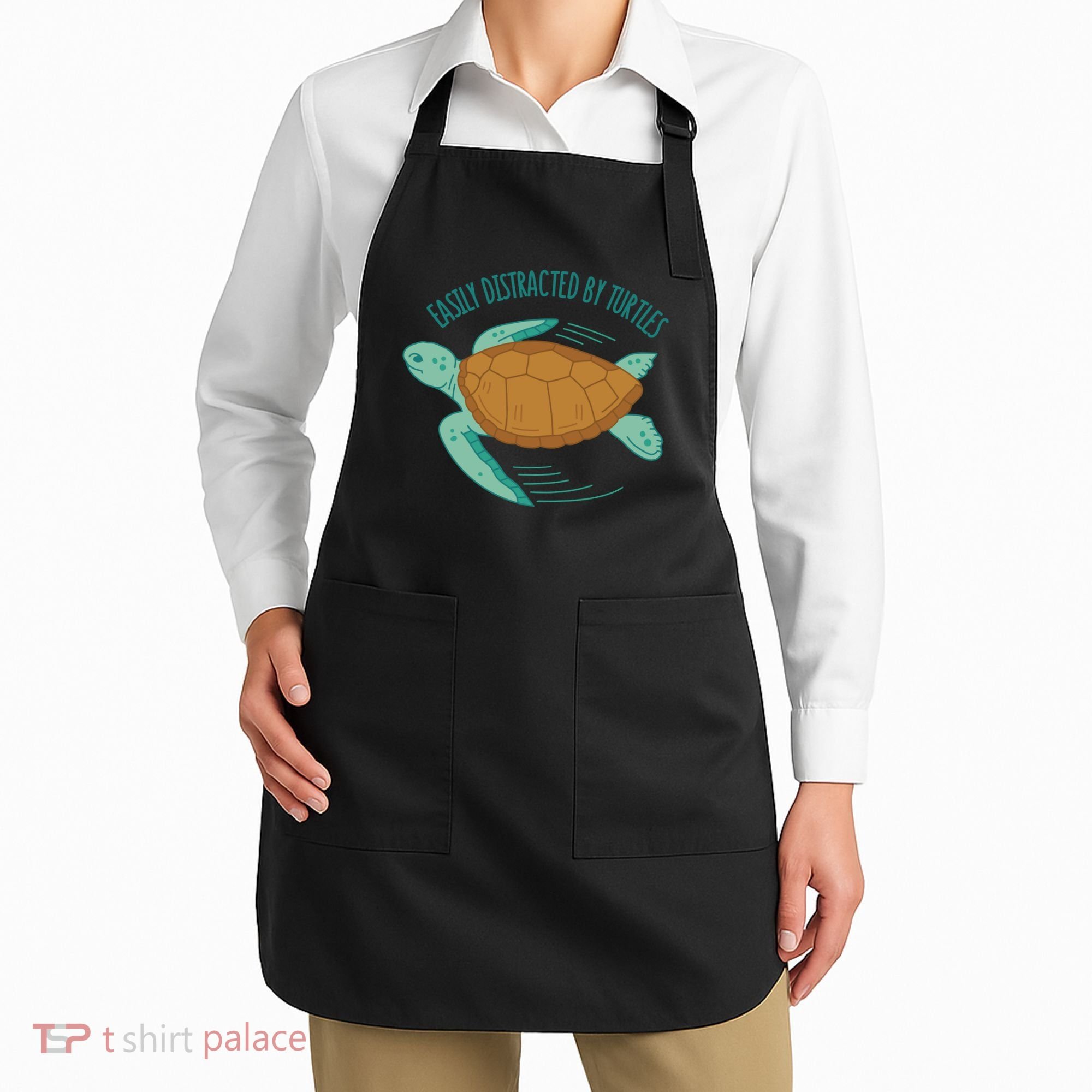 Easily Distracted By Turtles Apron