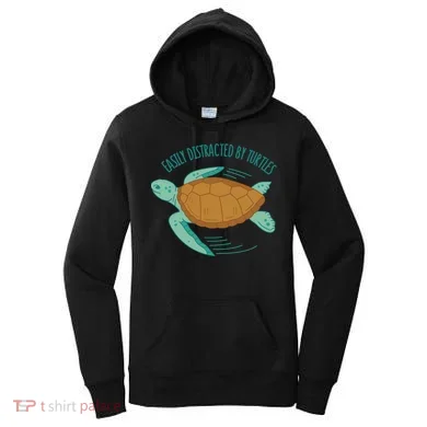 Easily Distracted By Turtles Women's Hoodie