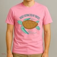 Easily Distracted By Turtles T-Shirt thumb 3