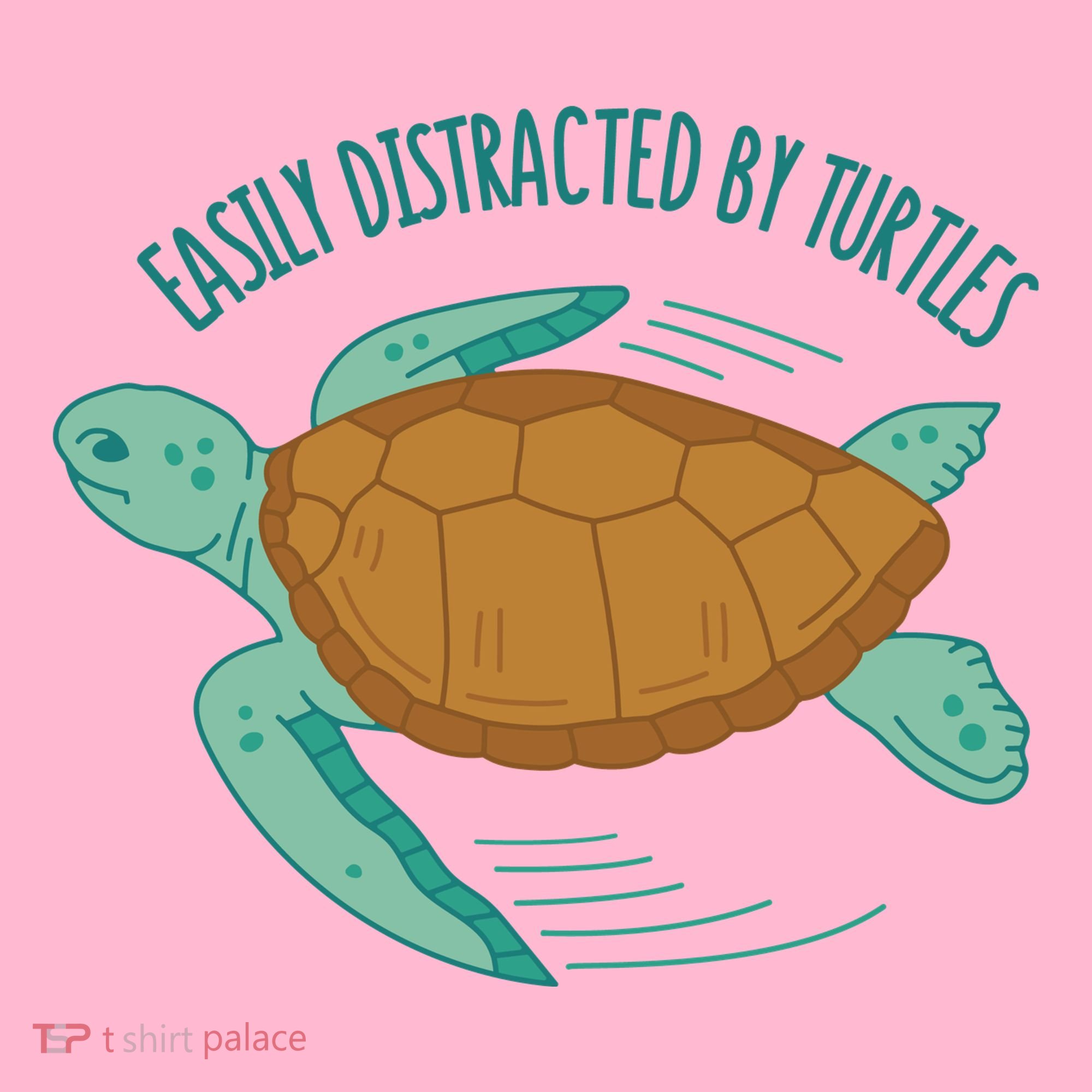Easily Distracted By Turtles Button