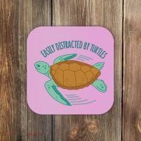 Easily Distracted By Turtles Coaster thumb 0