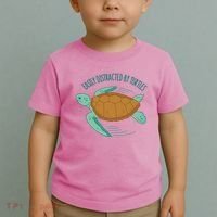 Easily Distracted By Turtles Toddler T-Shirt thumb 2