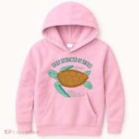 Easily Distracted By Turtles Kids Hoodie thumb 0