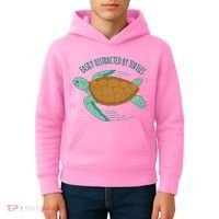 Easily Distracted By Turtles Kids Hoodie thumb 4