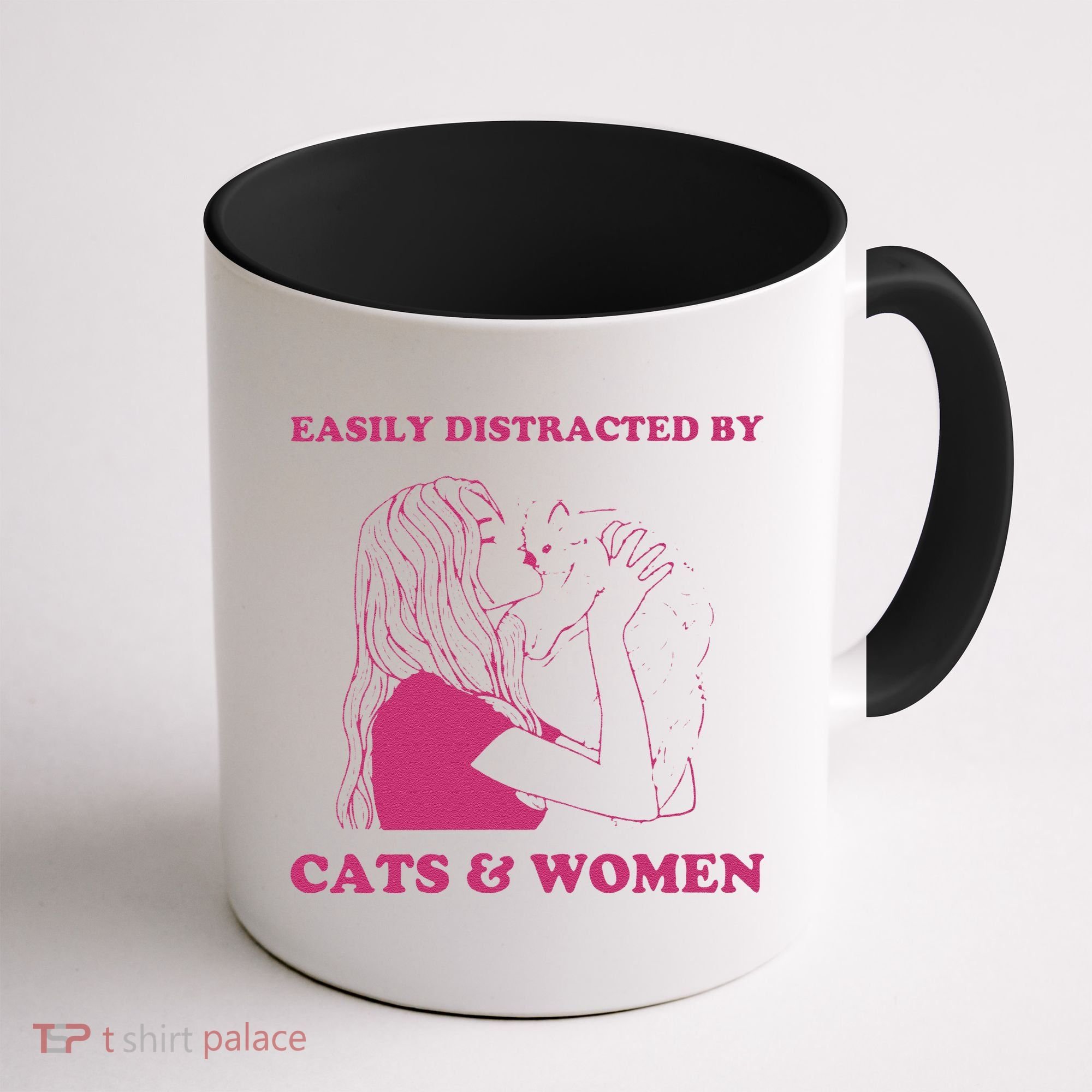 Easily Distracted By Cats And Women Funny For Lesbian Pride Coffee Mug