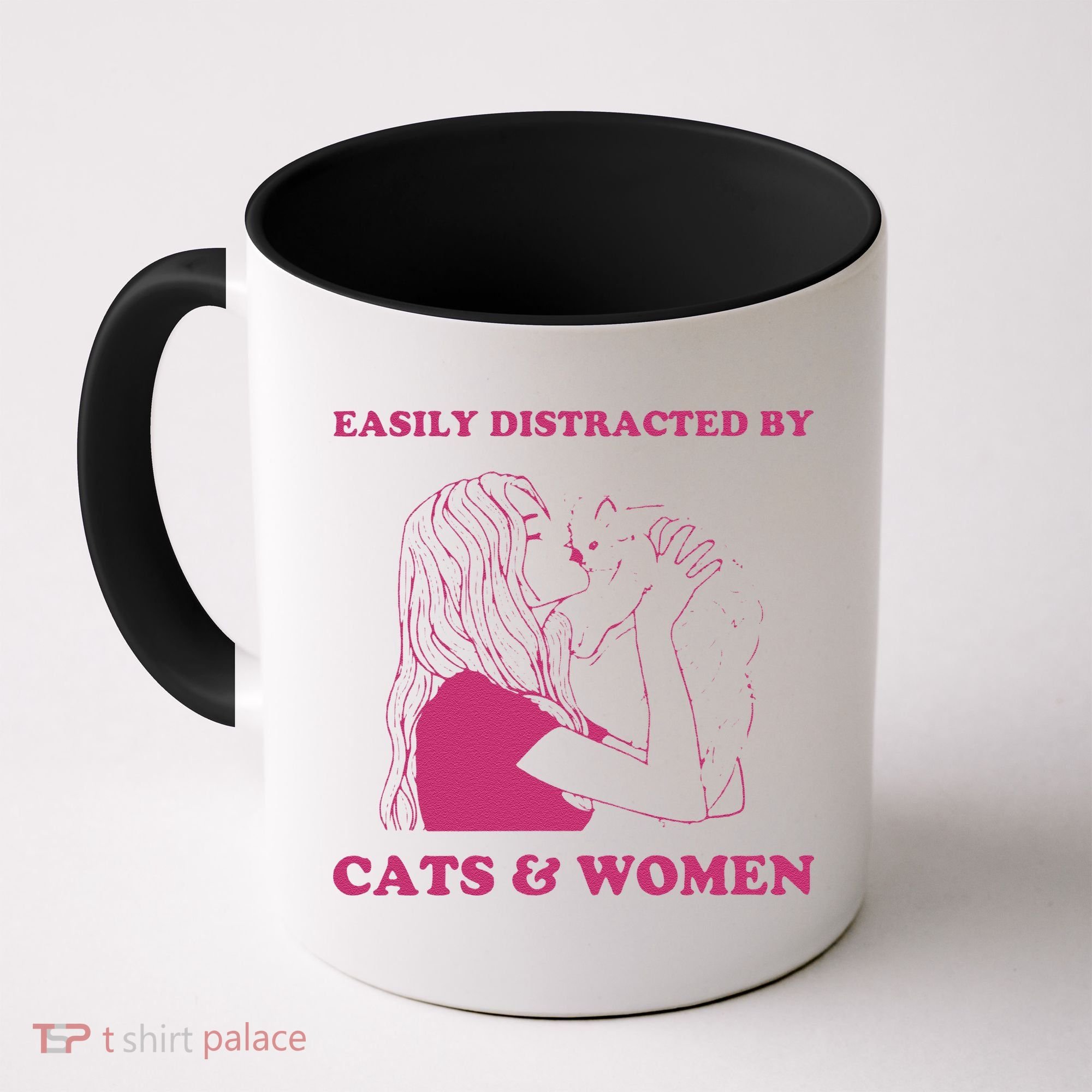 Easily Distracted By Cats And Women Funny For Lesbian Pride Coffee Mug