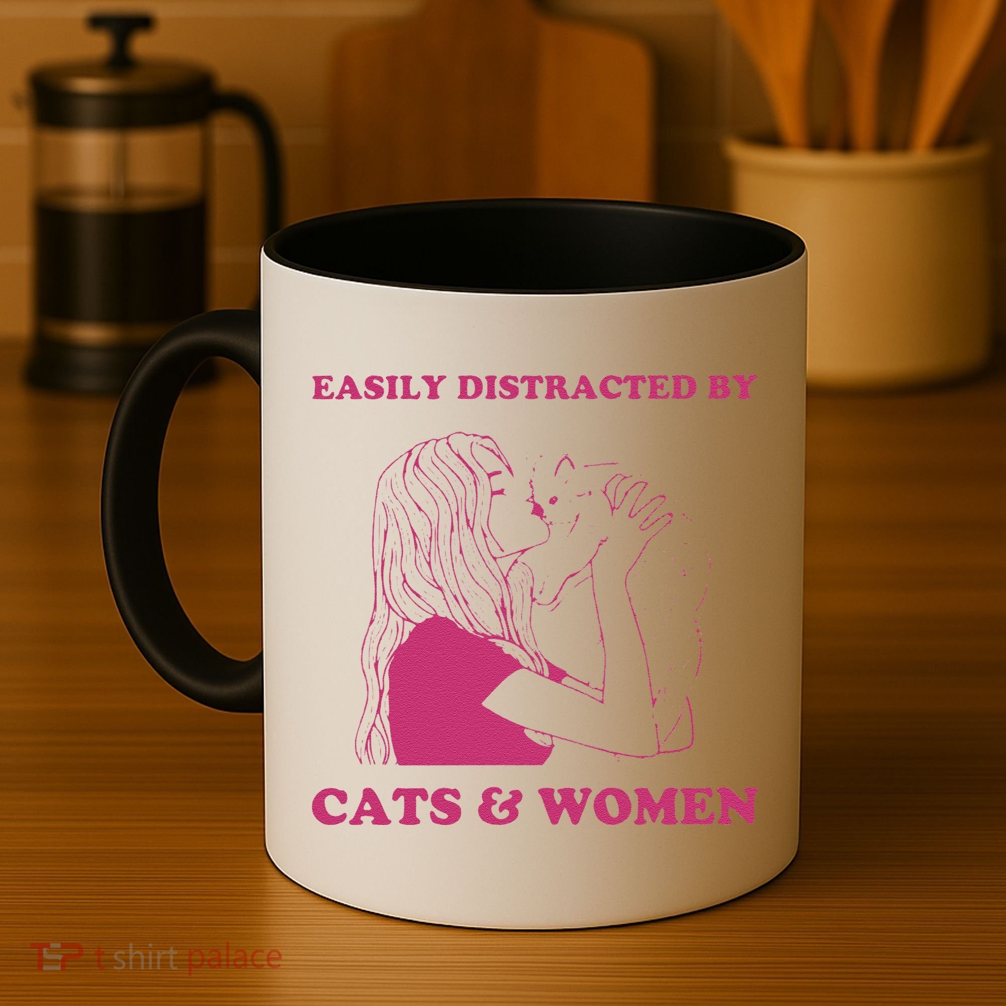 Easily Distracted By Cats And Women Funny For Lesbian Pride Coffee Mug