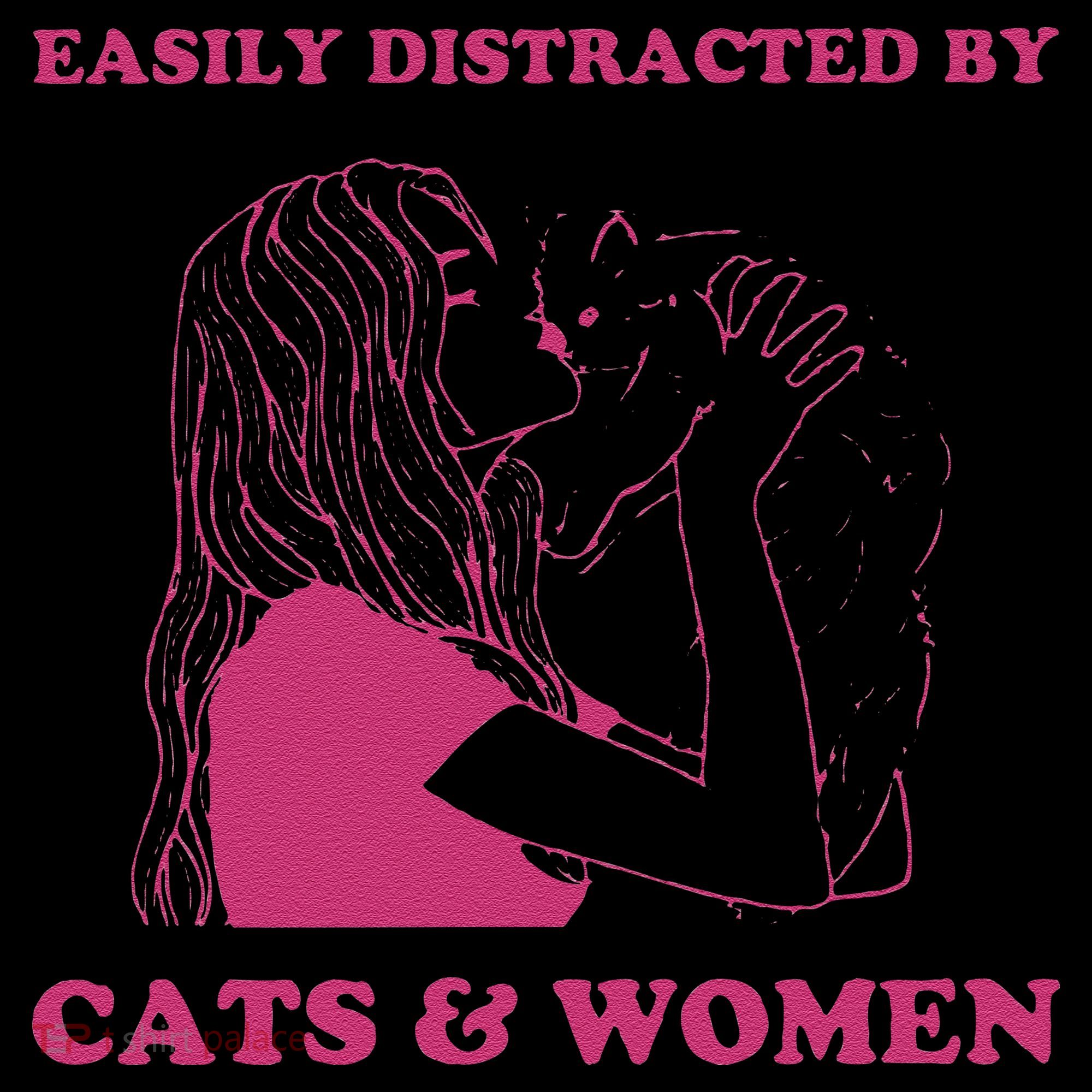 Easily Distracted By Cats And Women Funny For Lesbian Pride Coffee Mug
