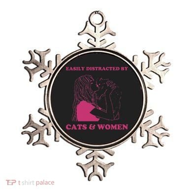 Easily Distracted By Cats And Women Funny For Lesbian Pride Ornament
