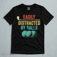 Easily Distracted by Balls Golf Ball Putt Vintage Funny Golf T-Shirt thumb 5