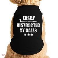 Easily Distracted By Balls Funny Golf Ball Putt Doggie Tank thumb 0