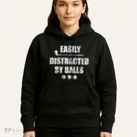Easily Distracted By Balls Funny Golf Ball Putt Hoodie thumb 5