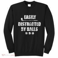 Easily Distracted By Balls Funny Golf Ball Putt Sweatshirt thumb 0