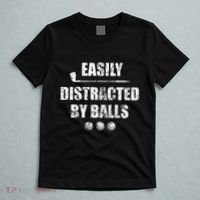 Easily Distracted By Balls Funny Golf Ball Putt T-Shirt thumb 5