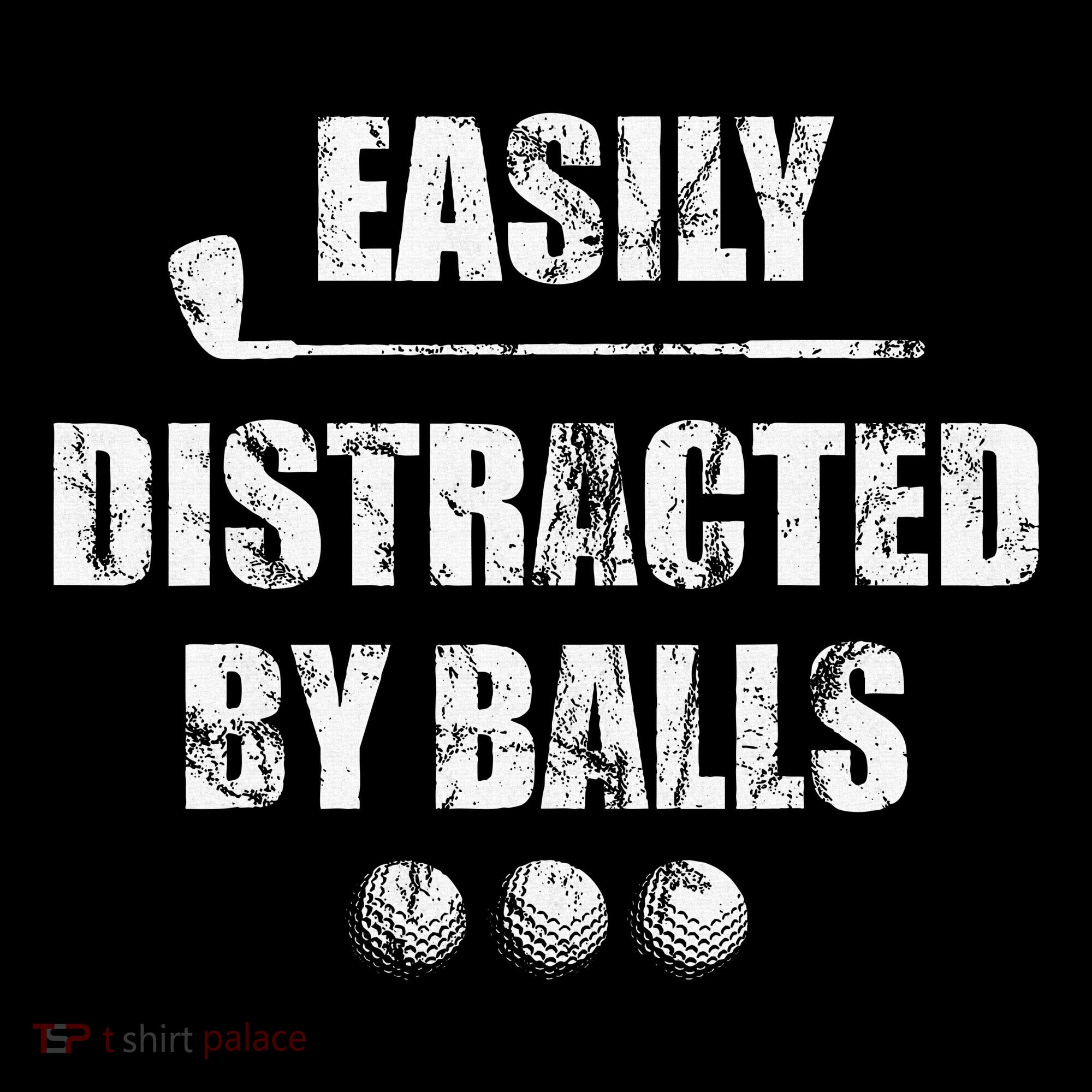 Easily Distracted By Balls Funny Golf Ball Putt Women's Hoodie