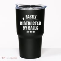 Easily Distracted By Balls Funny Golf Ball Putt Tumbler thumb 0