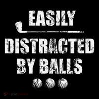 Easily Distracted By Balls Funny Golf Ball Putt Baby Bodysuit thumb 2