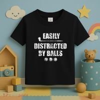 Easily Distracted By Balls Funny Golf Ball Putt Toddler T-Shirt thumb 3
